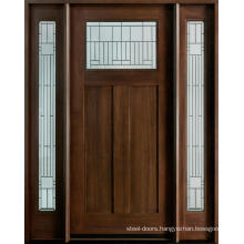 Custom modern solid wood front entry doors with glass from homes